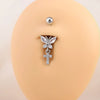 Piercing de Ombligo con Mariposa Colgante
