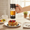 Clear Glass Honey Dispenser with Press-Top Lid