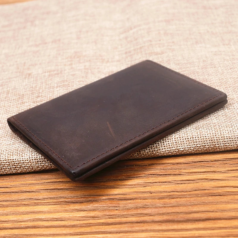 Vintage Slim Leather Card Holder Wallet for Men