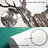 Detail shots of canvas fabric showing the front and back texture for Victorian fairy wall art