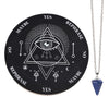 Wooden Divination Pendulum Board with Crystal Necklace