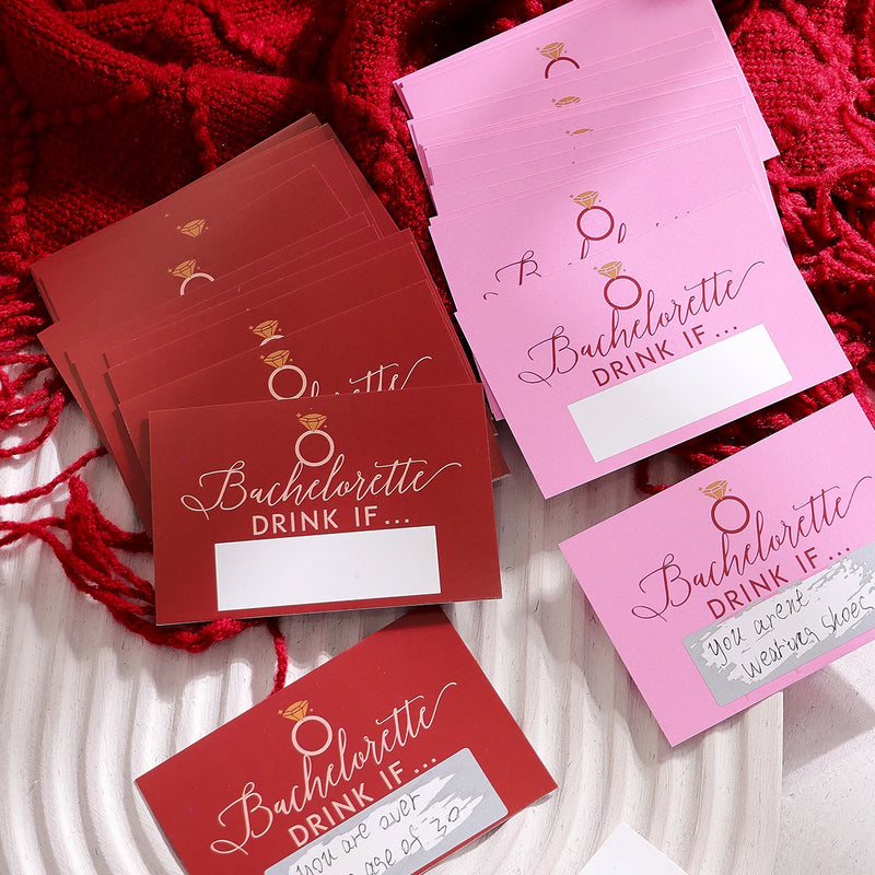Cartes à gratter pour jeu de soirée entre futures mariées