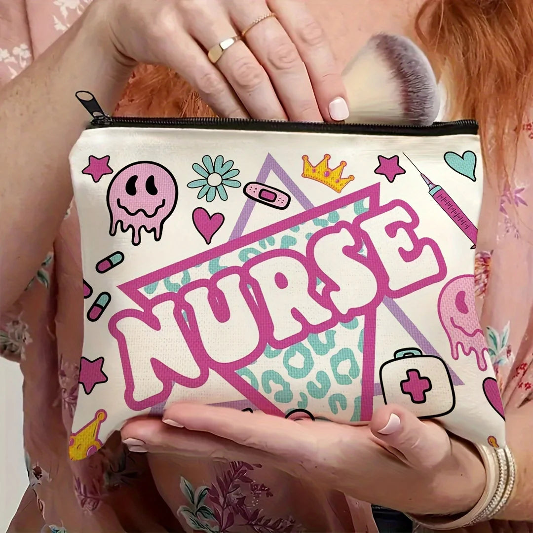 Nurse-Themed Makeup Bag with Medical Design