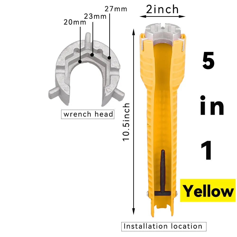 8-in-1 Multi-Function Plumbing Wrench Set for Faucets and Sinks