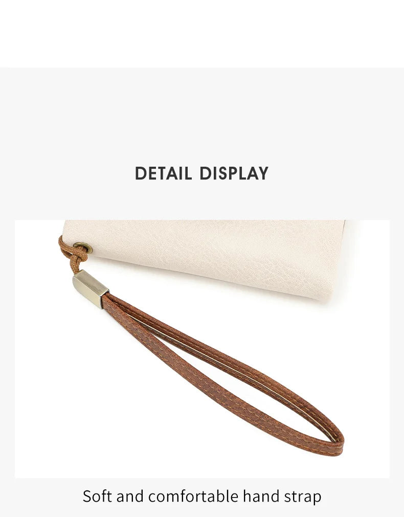 Vintage RFID-Blocking Triple-Fold Wallet with Double Zipper