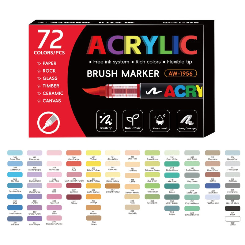 168-Color Acrylic Paint Marker Set