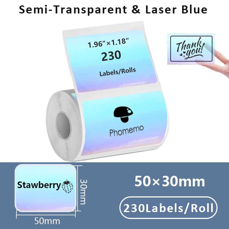 Self-Adhesive Thermal Label Rolls for Mini Printers