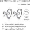 Sterling Silver Bow Hoop Earrings