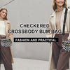 Women's Checkered Fanny Pack with Adjustable Crossbody Strap