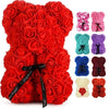 Eternal Rose Teddy Bear Gift for Mom, Valentine's Day & Home Décor