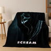 Ghost Face Horror Character Flannel Throw Blanket