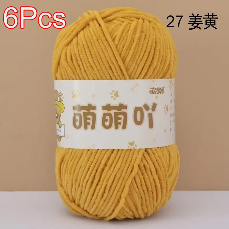 Soft Chenille Yarn for Crocheting and Knitting