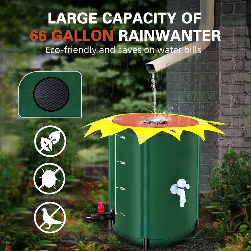 Collapsible Rain Barrel with Spigot