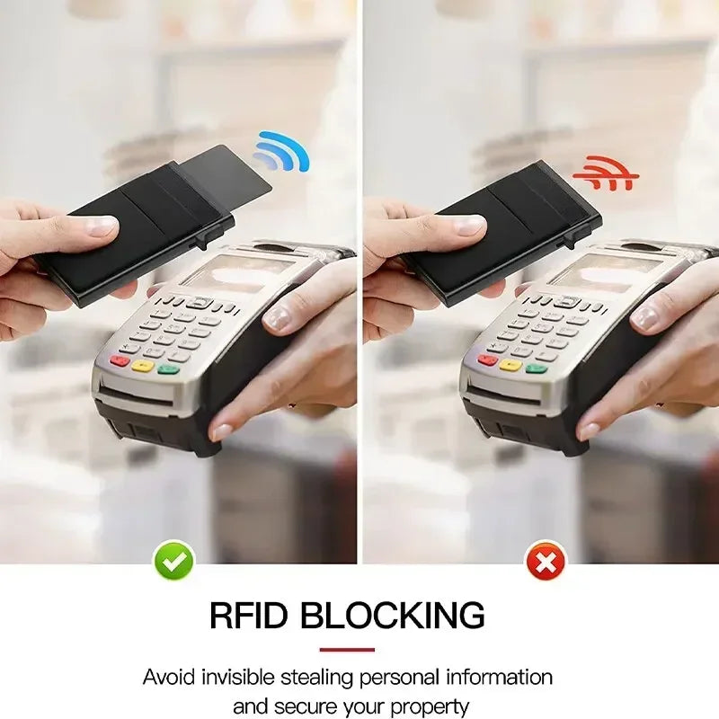 Minimalist RFID-Blocking Metal Card Wallet