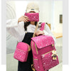 3-Piece Canvas Backpack Set for School