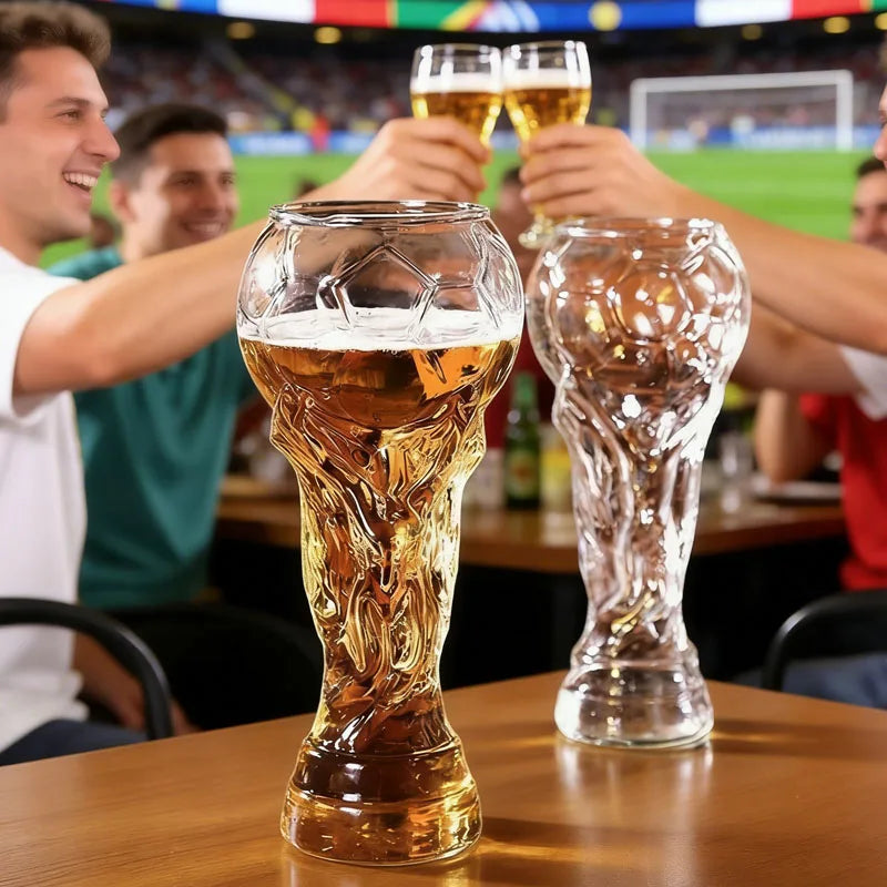 Jarra de Cerveza de Vidrio con Forma de Fútbol