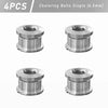 Four single titanium alloy chainring bolts, 6.5mm size, for mountain and road bikes.