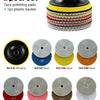 4-Inch Diamond Polishing Pads with Backer Pad (50-3000 Grit)