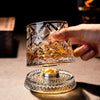 Rotating Crystal Whiskey Glass