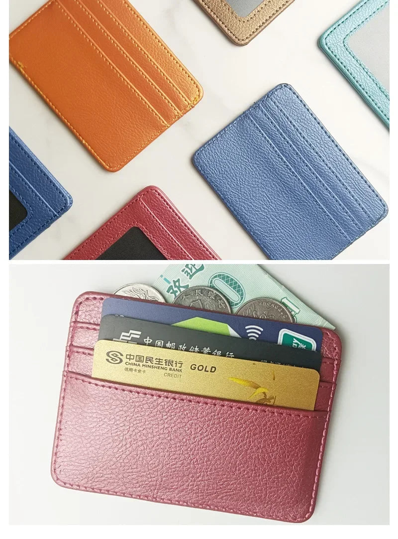 Slim PU Leather Wallet with Multiple Card Slots