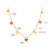 Heart Charm Stainless Steel Jewelry Set