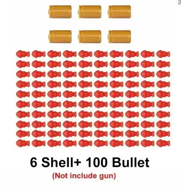 Continuous Fire Building Block Pistol with Ejecting Shells