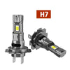 Bombilla de faro de coche LED negra de alto rendimiento con elemento de luz amarilla.