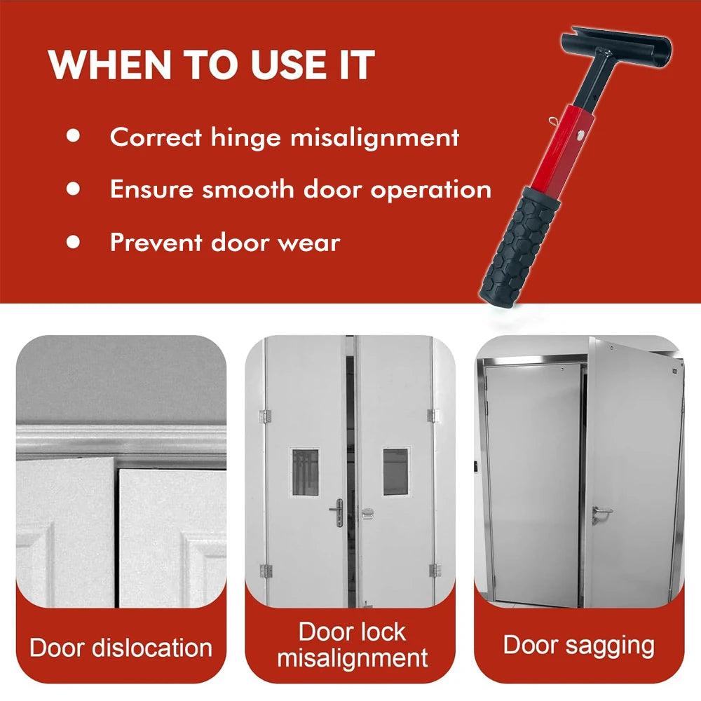 Precision Door Hinge Wrench Kit with Interchangeable Heads