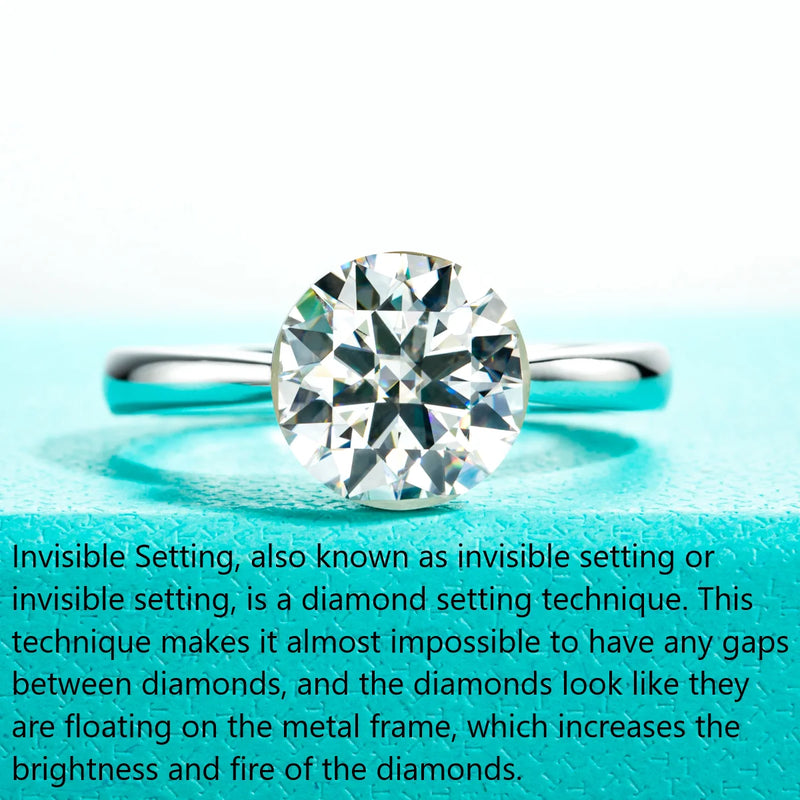 D-Color Moissanite Solitaire Engagement Ring