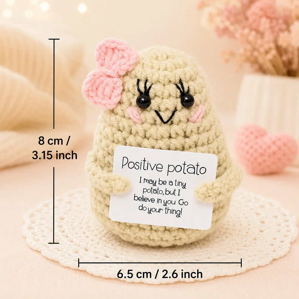 Handmade Crochet Amigurumi Doll with Love and Encouragement