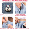 No-Sew Adjustable Jeans Button Pins for Waist Tightening and Decoration