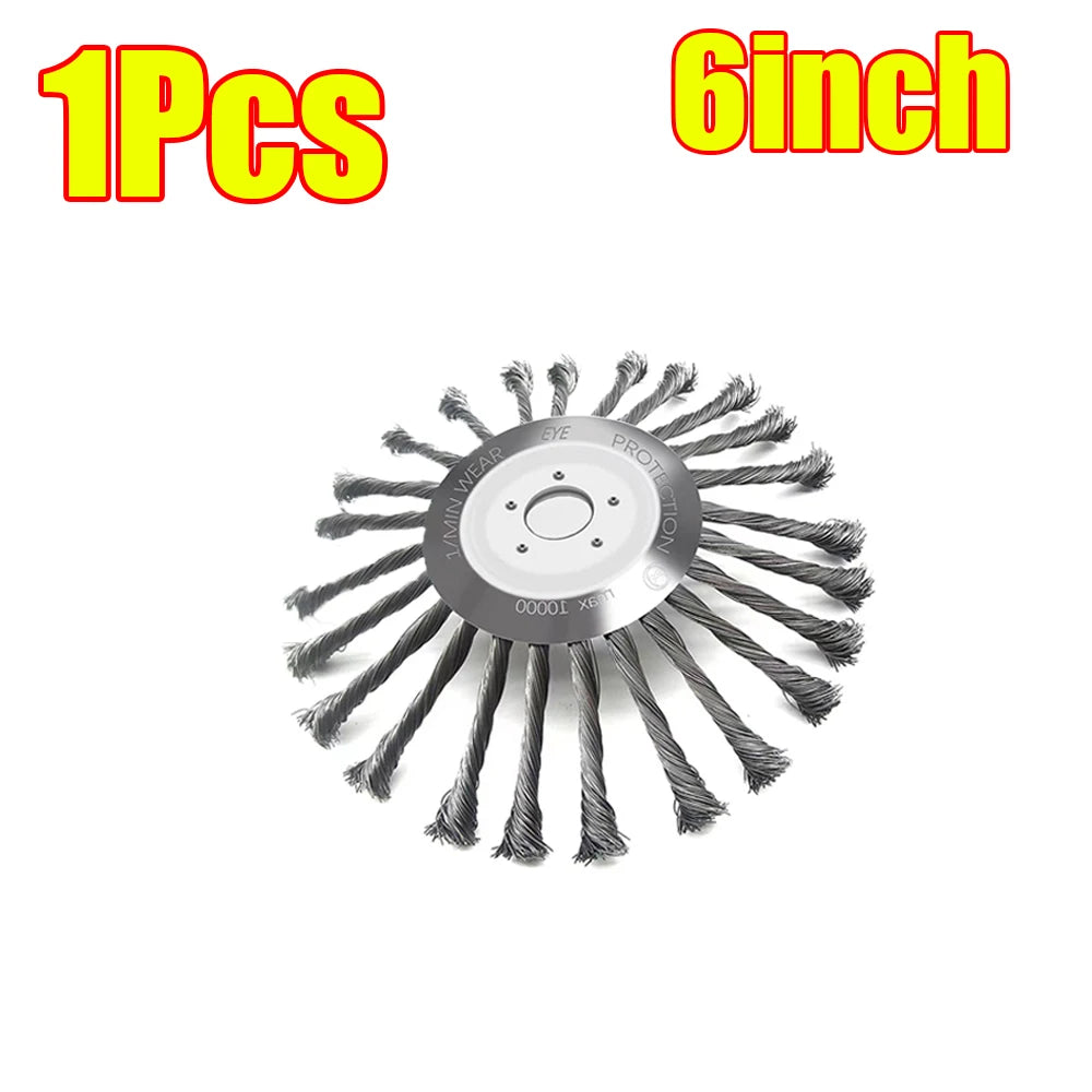 Carbon Steel Wire Brush Trimmer Head for Weed & Grass Cutting