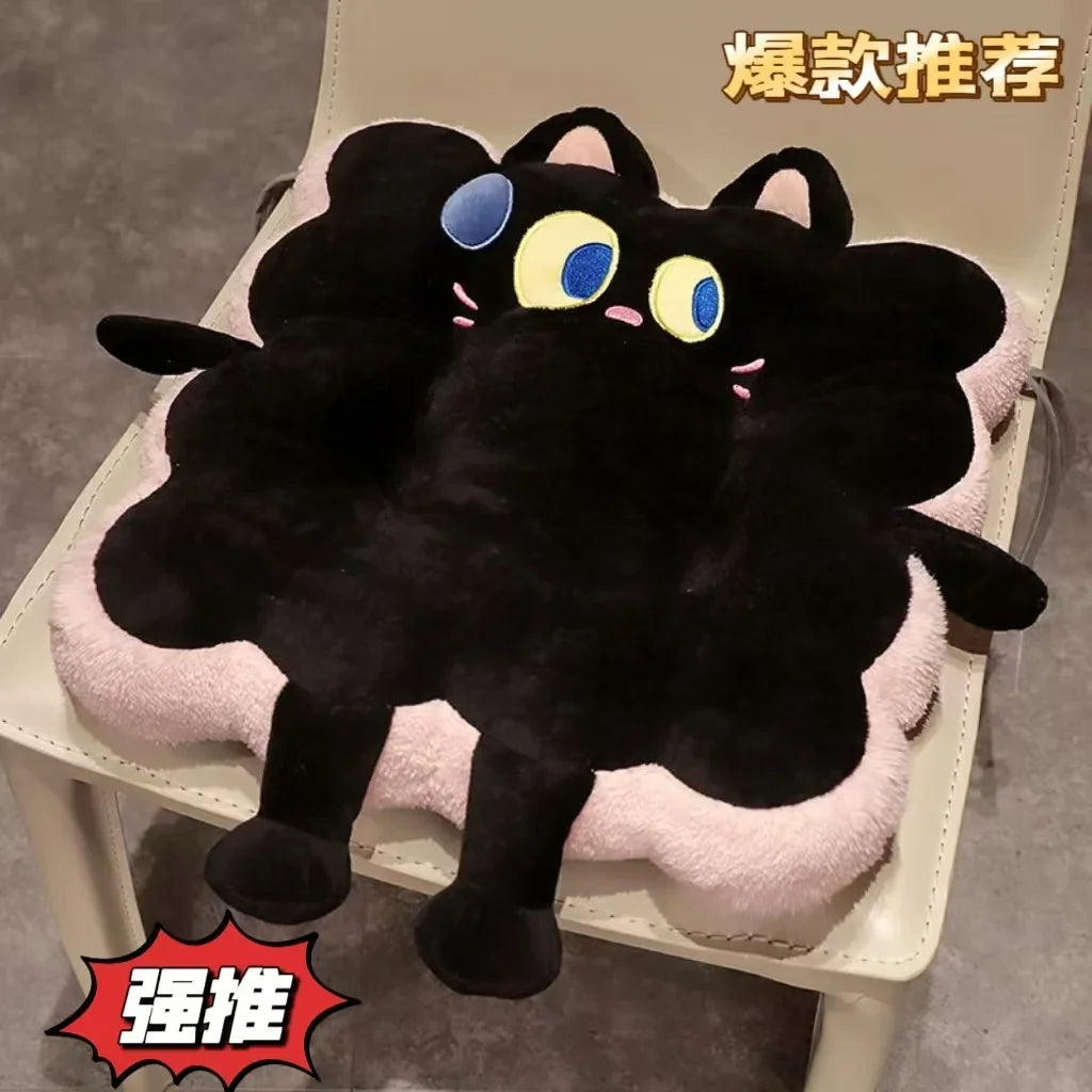 Cartoon Toast-Shaped Seat & Back Cushion – Washable Anti-Fatigue Support Pillow