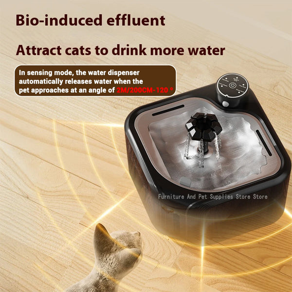 Fontaine à eau automatique pour animaux avec capteur infrarouge