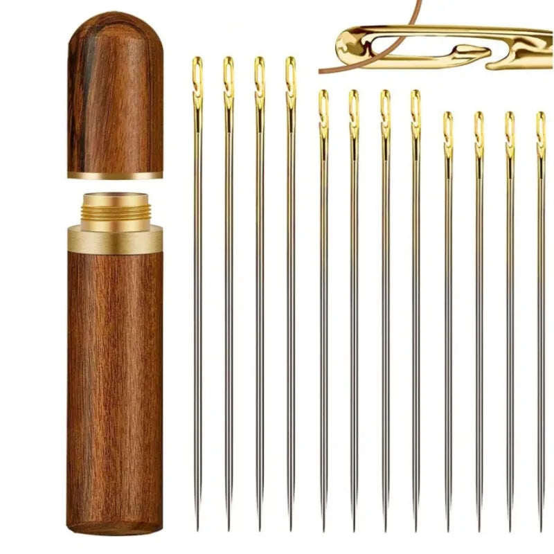 Easy-Threading Stainless Steel Sewing Needles Set (30-Pack)