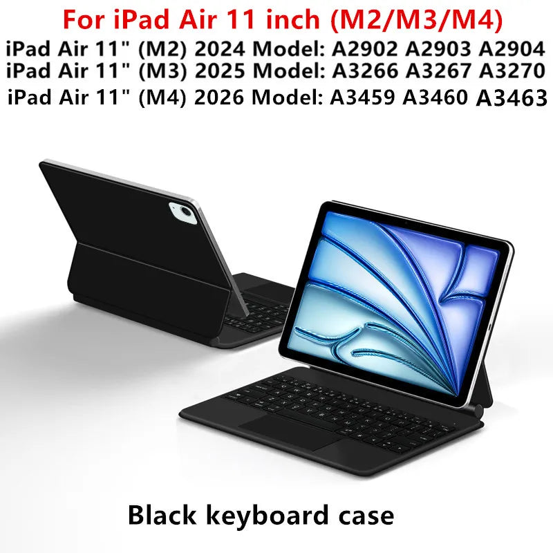 Bluetooth Keyboard Case with Touchpad for iPad Pro, Air & Standard Models