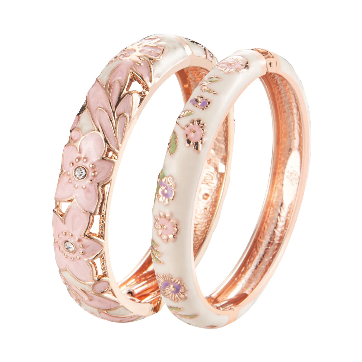 Double Enamel Women's Bangle Set