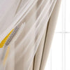 Elegant Wheat Field Embroidered Curtain with Lace Trim