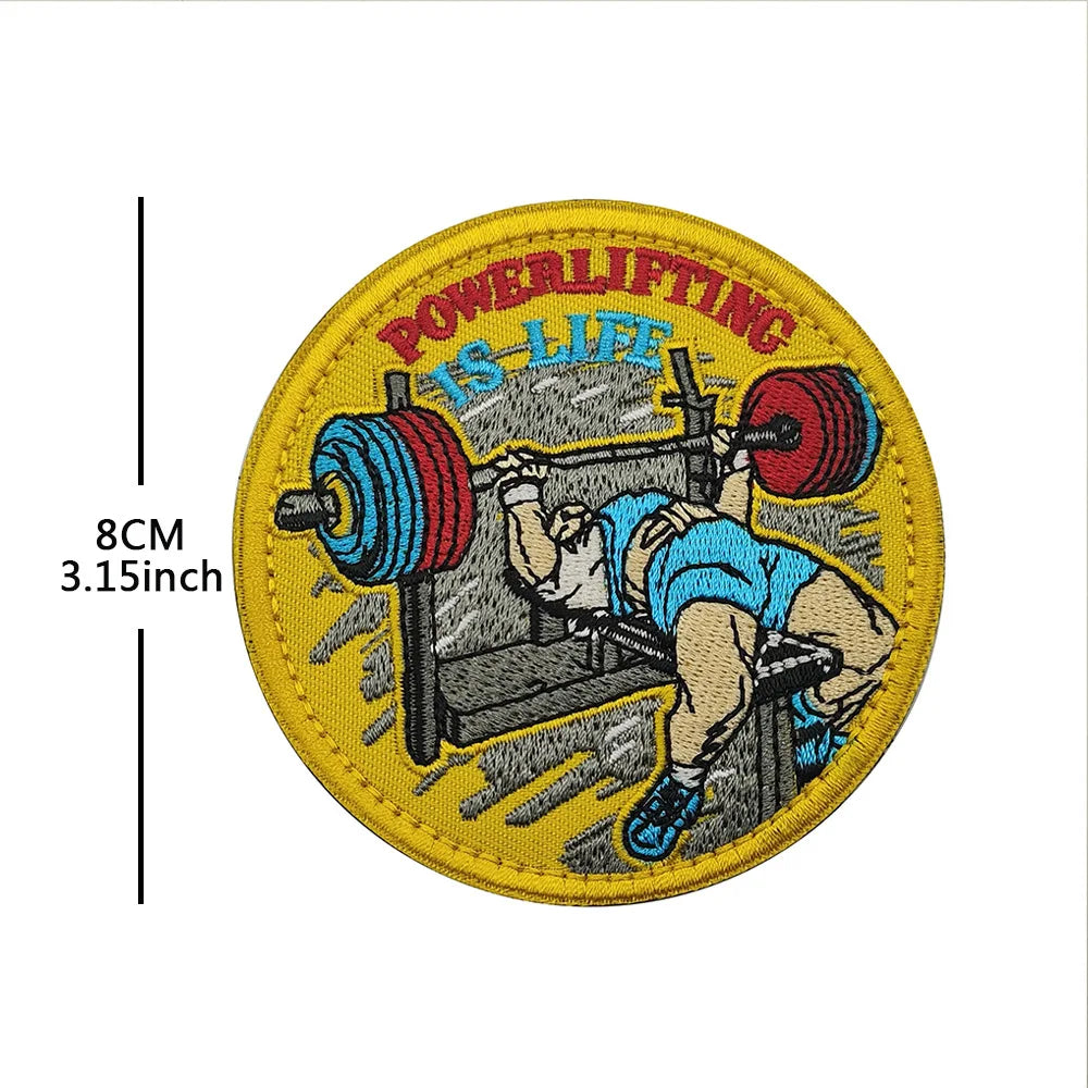 No Pain No Gain Tactical Embroidered Patch with Hook Backing