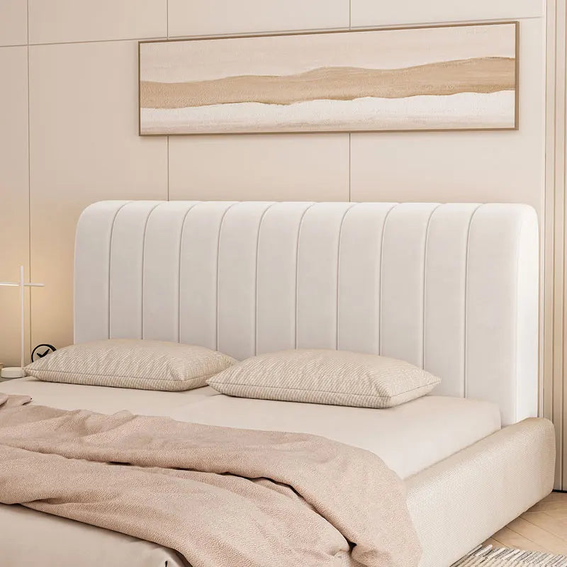 Stretch Velvet Headboard Cover - Queen Size, Dustproof & Slip-on Design