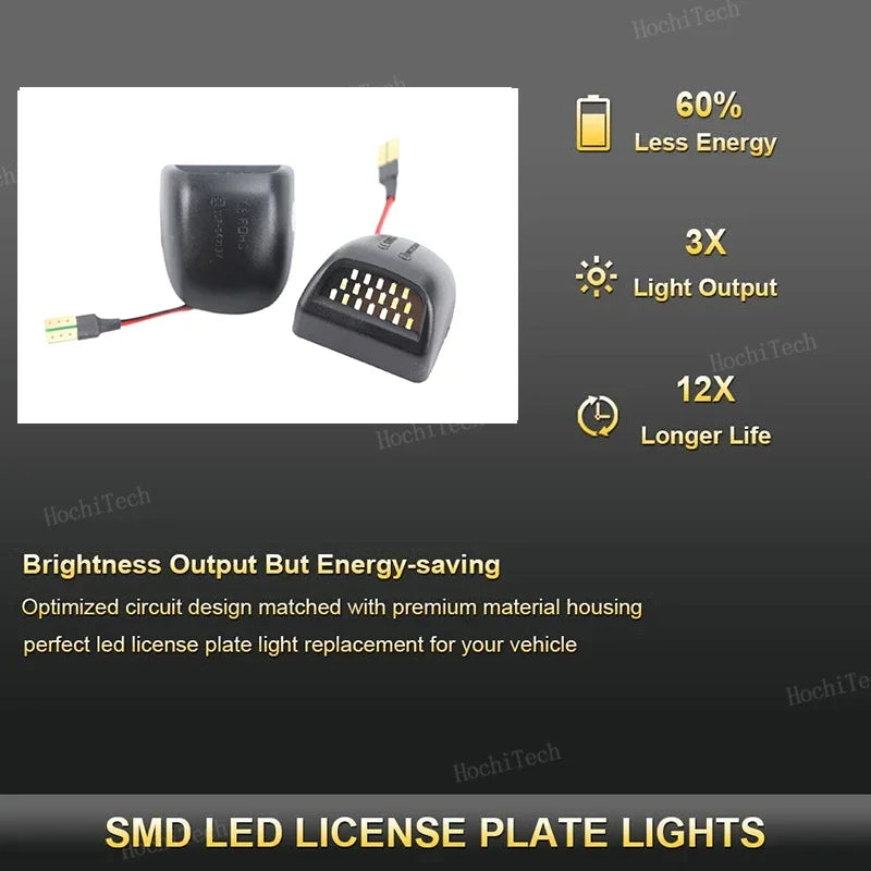 White LED License Plate Lights for Chevrolet Silverado, GMC Sierra, and More