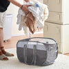 Collapsible Laundry Hamper with Reinforced Handles
