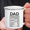 Dad Nutritional Facts Enamel Coffee Mug
