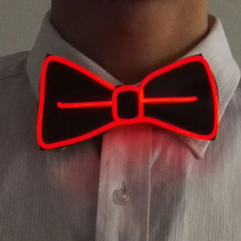LED Glowing Glasses and Bowtie Set for Cosplay and Parties