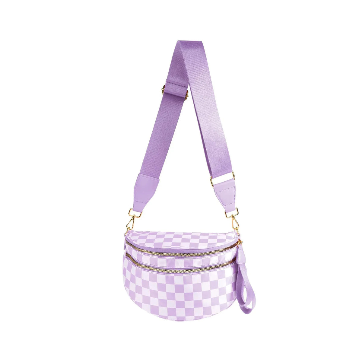 Women's Checkered Multi-Function Crossbody Waist Bag