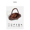 Handwoven Hobo Shoulder Bag with Large Inner Pocket