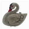 Swan Shaped Crystal Evening Clutch with Rhinestone Accents
