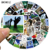 A collection of colorful cartoon dream core art stickers arranged in a circular pattern.