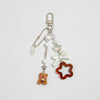 Strawberry Cake Bag Charm with Pearl Bowknot