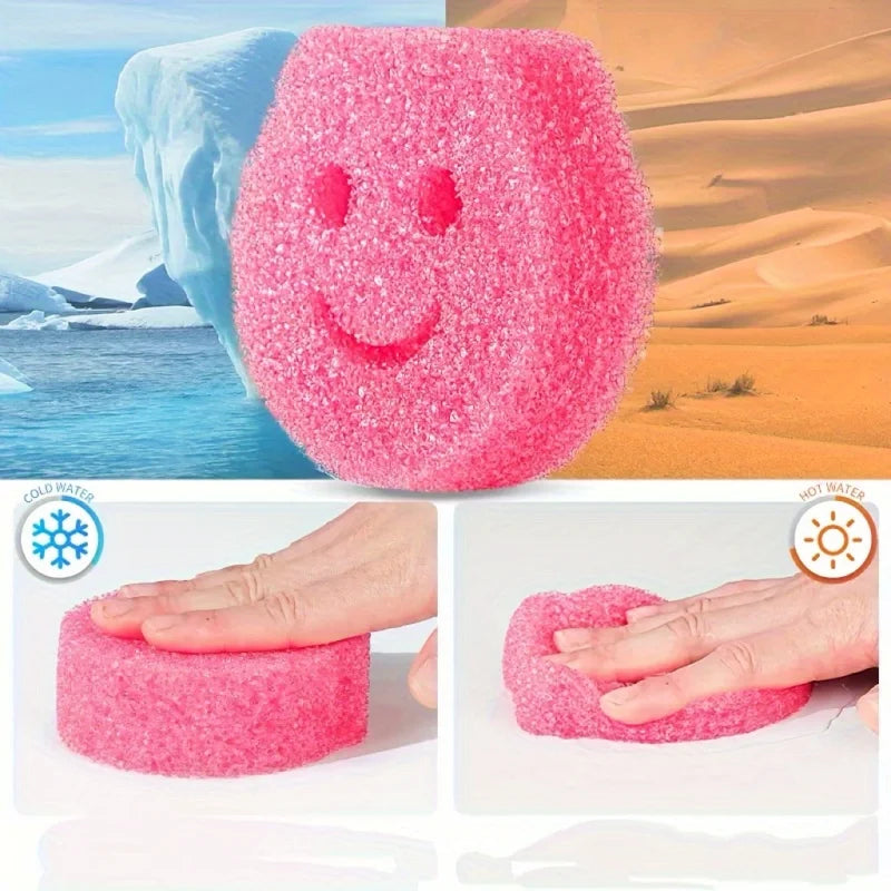 Smiley Face Color-Changing Cleaning Sponges (7-Pack)
